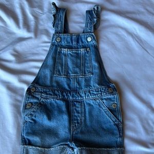 Kids 3T denim overall shorts